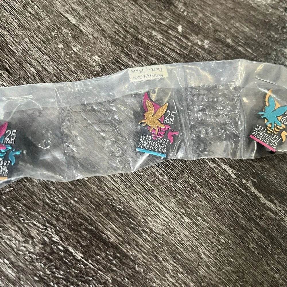 Lot of (14) 1990-2001 FULL SET Kentucky Derby Festival Pegasus Pins 3 1997 Anniv